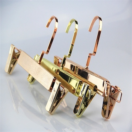 Shiny custom electroplated plastic pant hanger