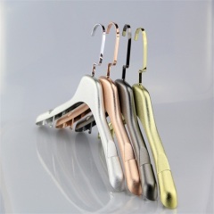 Colorful Metallic wide plastic clothing hanger