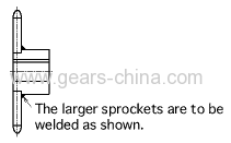 Stainless Steel Sprocket Chain Sprocket /weld finish sprocket