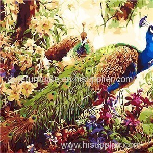 Animal Handpainted Oil Painting With Numbers On Canvas Art Kit