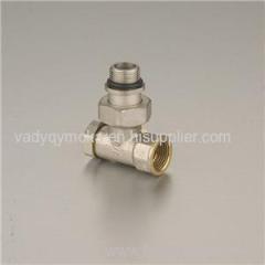 CW617 MF15/21 Brass Radiator Valves With Plastic Handle Brass Surface