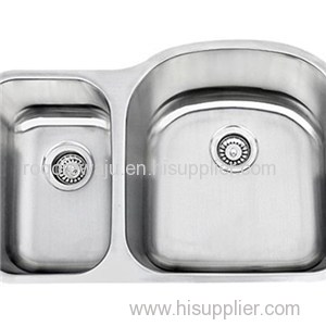 31Inch Undermount 30/70 Double Bowl 18 Gauge Stainless Steel Kitchen Sink With Two Grids