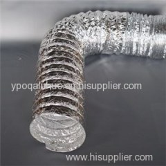 Non-insulated Singer Layer Aluminum Foil Flexible Air Duct For Transfer