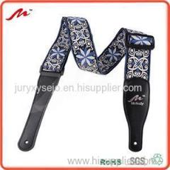 2 1/2" Guitar Strap Jacquard Weave Hootenanny Style Woven Braided Adjustable Strap