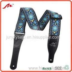 2 1/2"Blue Hendrix Woven Jacquard Style Hootenanny Hippie Guitar Strap