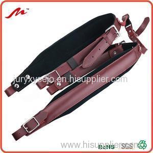 Brown Color Genuine Leather Comfortable Padded Accordion Belts 96 Bass 120 Bass Accordion Soft Shoulder Strap