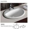 Double Glaze Oval Under Mounted Wash Basin Bathroom Sink with Single Tap Hole CUPC Approved