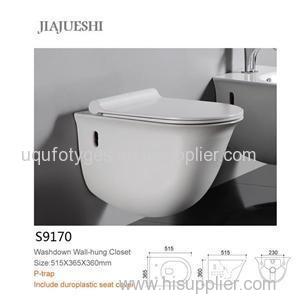 European Style Rimless Wall Hung Mounted Bathroom Set WC Toilet Bowl Closestool WC Pan 230mm