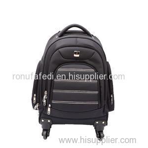 Double Shoulder Business Type 4 Wheels Trolley Computer Laptop Waterproof Backpack