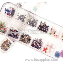 Manicure Strass Nail Art Rhinestones Designs Mixed Jewelry Nails Studs Acrylic Flowers Decorations Kits (D67)