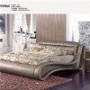 Simple Modern Design Genuine Leather Soft Bed