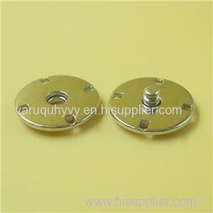 Plating Matte Nickel Metal Press Snap Button With Metal For Garment For Coats