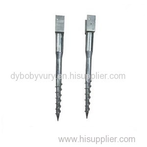 Hot Dip Galvanized Steel Ground Screw With U Bracket