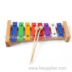Orff Music 8 Note Rainbow Metal Xylophone For Kids