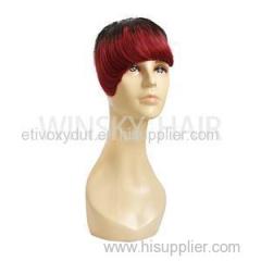 No Chemical Brazilian Human Hair Fringes Pretty Looking Bangs With Lace 1b/Wine