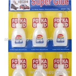 20g Patent Easy Openning Plastic Bottles Super Glue In Blister Card