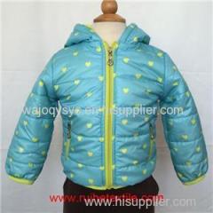 Winter Outdoor Waterproof Printed Coat Cute Quilted Jacket With Hood For Boys