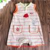 Casual Striped Cotton One Piece Romper With Pockets For Babies