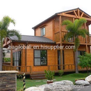 Prefabricated New Design Modern Two-storey Russian Pine Wooden Villa For Vacation