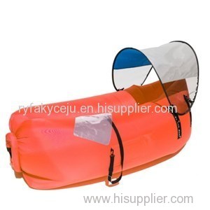 Beach Inflatable Bed Beach Inflatable Bag Beach Inflatable Couch Sack With Sun Canopy For Camping Or Hiking