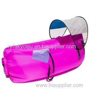 Inflatable Hammock Wind Bed Self Inflating Lounger With Sun Canopy Made In China Factory