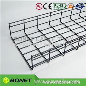 Black Powder Coated Cable Basket Tray For Low Voltage Wiring