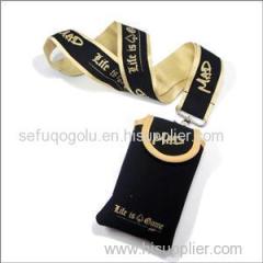 Useful Phone Holder Bag Personalised Satin Neck Strap