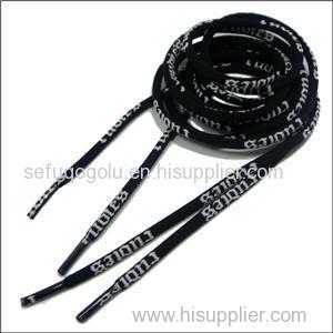 Woven Logo Round Shoelaces For Sneakers Accessory