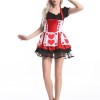 Adult Womens Sexy Queen Of Hearts Tease Fancy Dress Alice In Wonderland Costume