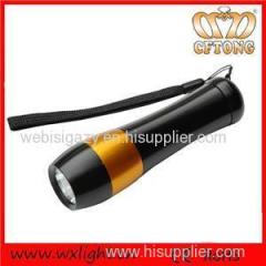 Bowling Shape Design Aluminum 9 Led Torch