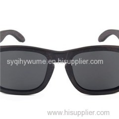 Replica Sunglasses In China Black Natural Wooden Frame UV400 With Brown Grandient Polarized Lens