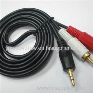 Hot Sale Transparent Pvc Flowing Light Aux Led Light Aux Audio Cable Copper Rca Speaker Cable