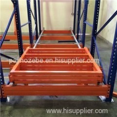 Heavy And Medium Duty First In Last Out Heavy Duty Warehouse Storage Push Back Rack System
