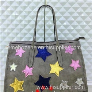 PU Leather Women Shoulder Bags With Multi-color Stars Pattern