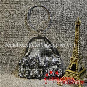 PU Leather Ladies EIFFEL Evening Bag Clutches With Armillary Handle