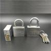 2017 New Solid Double Ball Stainless Steel Padlock Square Type with Rekeyable Euro Cylinder Pad Locks