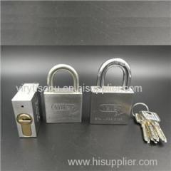 2017 New Solid Double Ball Stainless Steel Padlock Square Type with Rekeyable Euro Cylinder Pad Locks