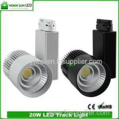 White and Black LED Track Lighting 20W 90Ra 2000lm Gallery Store Ceiling