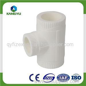 Green White Plastic PPR Pipe Fittings Of Reducing Tee Threaded Reducing Tee