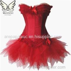 Plus Size Red And Black Gothic Corset Tops For Women