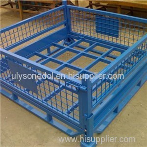 Special Design Powder-coated Industrial Warehouse Storage Steel Pallet Cage