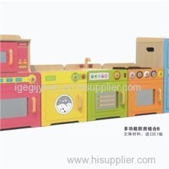 Hot China Product Children Multi Function Kitchen Toy Combination Furniture Set For Kindergarten And Preschool Use