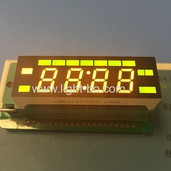 индивидуальный желтый / зеленый 4-значный 7-сегментный светодиодный дисплей часов общего анода для цифрового управления таймером