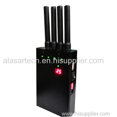 4 Bands LED Display Handheld Mobile Signal Jammer