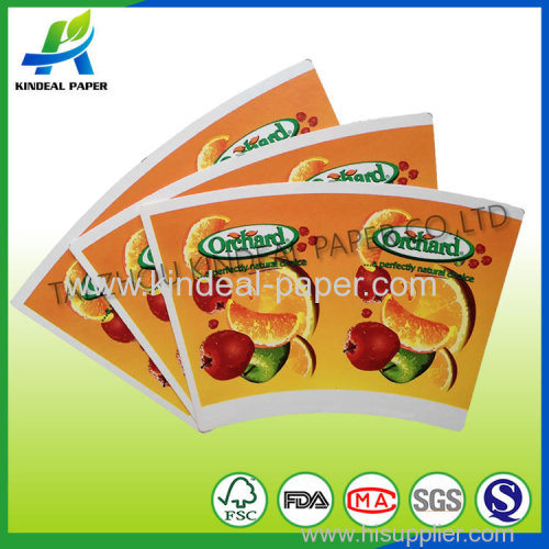 Printed pe coated paper for juice paper cup