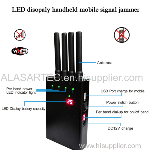 Display Handheld Mobile Signal Jammer