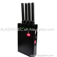 4 Bands LED power Display Handheld Mobile Signal Jammer