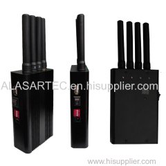 4 Bands LED power Display Handheld Mobile Signal Jammer