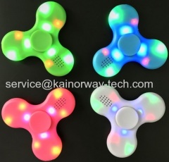 Upgrade Mini Bluetooth Speaker Musical Triangle Fidget Spinner LED Light EDC Focus Finger Gyro Toy Assorted Color