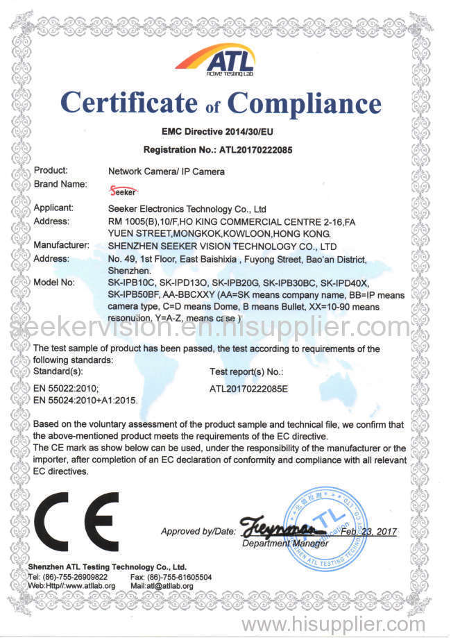 IP Camera CE approval
